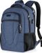 Unyqoos® Sac à dos pour ordinateur portable, 15,6 pouces, avec port de chargement USB, imperméable et antivol – grand sac à dos quotidien pour femmes, hommes, école, travail et voyage
