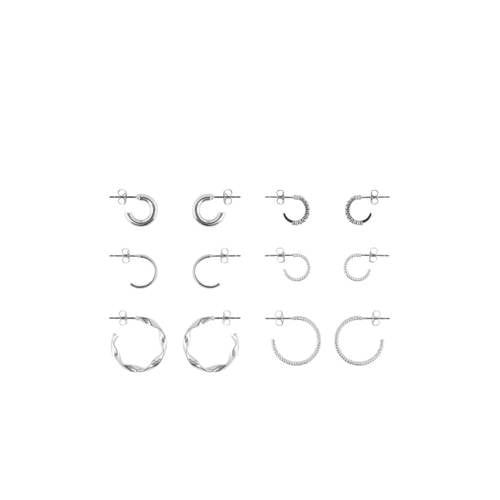 PIECES PCDIONA oorbellen - zilverkleurig (set van 6)