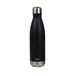 JATA HTER1011 Roestvrijstalen waterfles, 500 ml, BPA-vrij, thermosfles met schroefsluiting, houdt koude of warme dranken, dubbel geïsoleerd, voor binnen en buiten, zwart