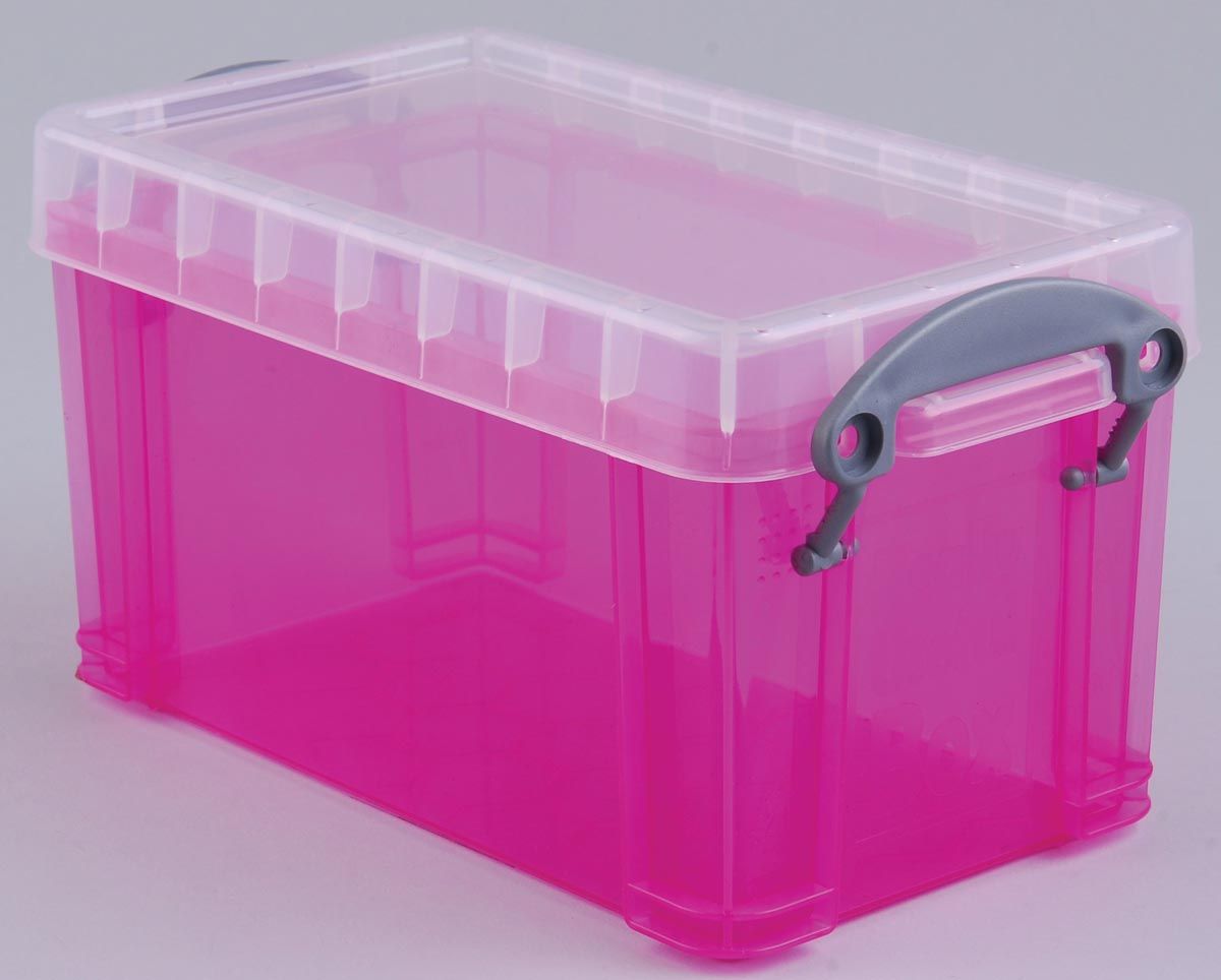 Really Useful Box 2 1 liter transparant roze