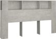vidaXL Hoofdbordkast - 180x18,5x104,5 cm - Betongrijs