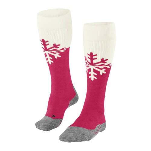 FALKE Falke Sport skisokken SK2 Snowflake roze/wit