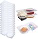 Ibenzoa® Set de 20 boîtes à collation réutilisables pour sauces et collations avec compartiments pratiques