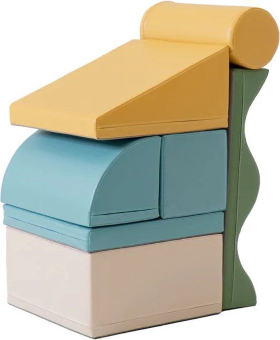 Iglu Softplay foam blokken set - 7 speelblokken | turquoise