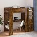 Maison Exclusive - Lit superposé avec bureau et étagères, fabriqué en chêne fumé