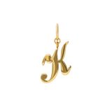 Lucardi Dames Stainless steel goldplated letterhanger - Hanger - Staal - Goudkleurig
