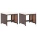 VidaXL Tuinstoel Terras Gecapitonneerde zitting Polyrattan Bruin, Crème, Wit