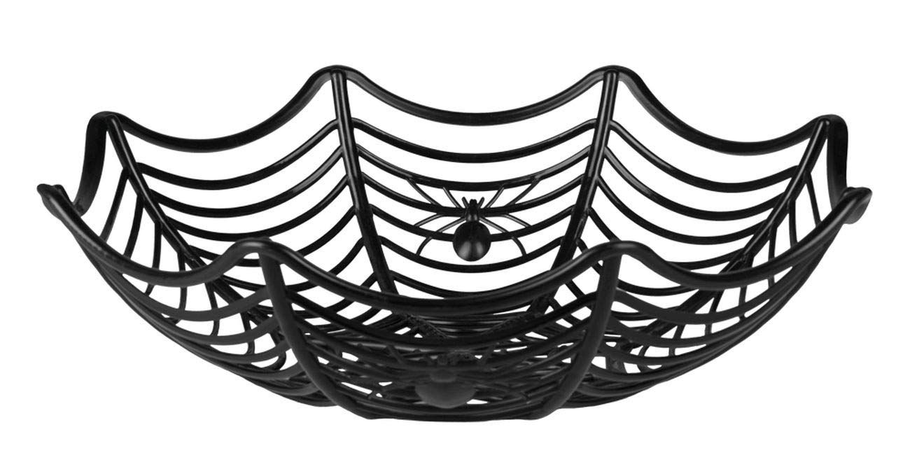 Partywinkel Halloween Schaal Spinnenweb 27cm - Zwart