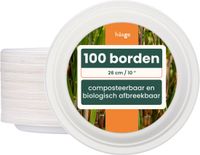 Haago – 100 Suikerriet Borden, 26cm
