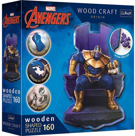 Trefl Puzzel - Houten Marvel Thanos op Troon 160 Stukjes