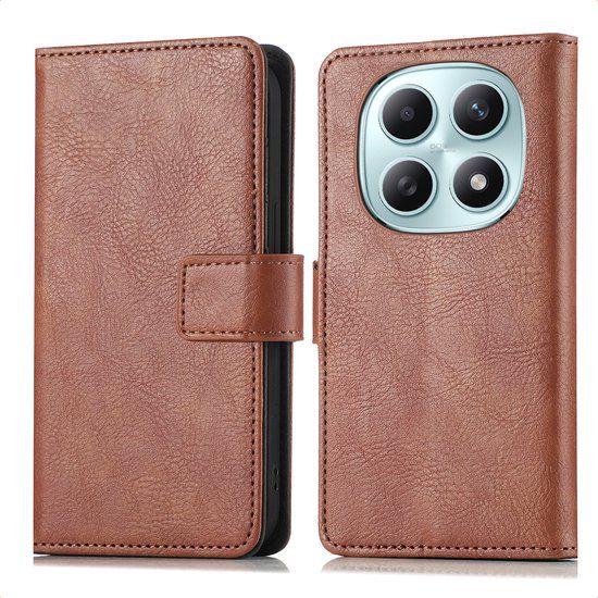 imoshion Hoesje - Geschikt voor Xiaomi Redmi Note 15 (5G) - Luxe Bookcase - Bruin