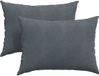 vidaXL - Zitkussens - 2 stuks - Donkergrijs - 70 x 50 cm - Corduroy stof