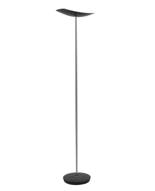 Alba Ledcup N Vloerlamp - 3000 Lumen - 3200K - Zwart/Chroom