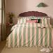 Birdie Ensemble de literie, motif rayé, super king size, 3 pièces, rose/vert