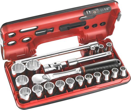 Facom compacte doos 1/2'' 12- kant met ratel met stofdichte kop