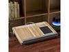 HOMCOM Support ordinateur portable lit avec traversin fente pour tablette ou téléphone tapis de souris repose-poignet poignée