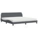 Maison Exclusive - Lit avec matelas « Dover » gris foncé 200 x 200 cm, velours