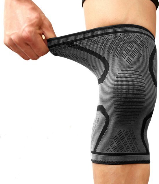 AB(C)ommerce Kniebrace Kniebandage - Knie Bescherming Ortho Compressie - Elastisch Massage - Hardlopen Sporten Wielrennen - Licht / Middelzware Knieklachten - maat L