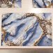 MarbLELIZED - Amerikaanse placemats, wasbaar, stoffen placemat met marmereffect, paars, set van 2 (30 x 45 cm)
