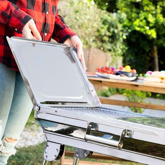InnovaGoods Roestvrijstalen vouwbarbecue voor houtskool ExelQ