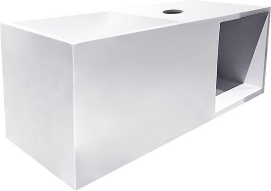 Wiesbaden Julia fontein solid surface met nis 54 x 20 x 20 cm mat wit 36.4082 wit