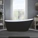 Hudson Reed Baignoire îlot Moderne - Noir (Midnight Black) et Trop-plein Chromé | 170cm x 75cm | Otterton