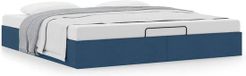 vidaXL Bedframe zonder matras 160x200 cm stof blauw