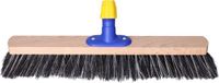 Buemag Bezemkop - Arenga/Elaston mix - zwart/wit - hard - hout - 50 cm - straatbezem/buitenbezem