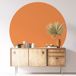 Autocollant Mural Rond - Couleur Tendance - Diamètre 110 cm - Adhésif + Protection Mate