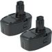 vhbw 2x batterie compatible avec Dewalt DC527 lampe de poche, DC520KA, DC527 lampe de poche, DC530KA, DC546K, DC545K, DC550 outil (3000 mAh, Li-Ion, 18 V)