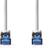 Nedis CAT6a-netwerkkabel - S/FTP - RJ45-stekker - RJ45-stekker - 5,00 m - Snagless - Rond - LSZH - Grijs - Label