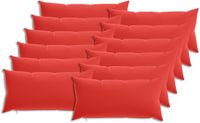 vidaXL Kussensloop 12 stuks Rood Polyester 40 x 80 cm