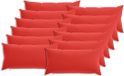 vidaXL Taie d'oreiller 12 pièces Rouge Polyester 40 x 80 cm