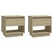 VidaXL Nachtkastjes - Set van 2 - Sonoma Eiken - 45x34x44 cm