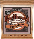 Ernie Ball 3544 Earthwood Phosphor Bronze Akoestische Snaren (13-56) 3-Pack