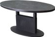 AVH-Collectie Primitivo lounge diningtafel ovaal 150x90xH51-72cm aluminium antraciet