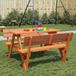Prolenta Maison Exclusive Picknicktafel voor 4 kinderen met parasolgatting, gemaakt van massief grenenhout