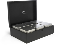 Bredemeijer Theedoos - Bamboo - Zwart - 6 Compartimenten