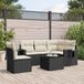 Maison Exclusive - Ensemble de meubles de jardin 6 pièces avec canapé et coussins, noir, en polyrotin