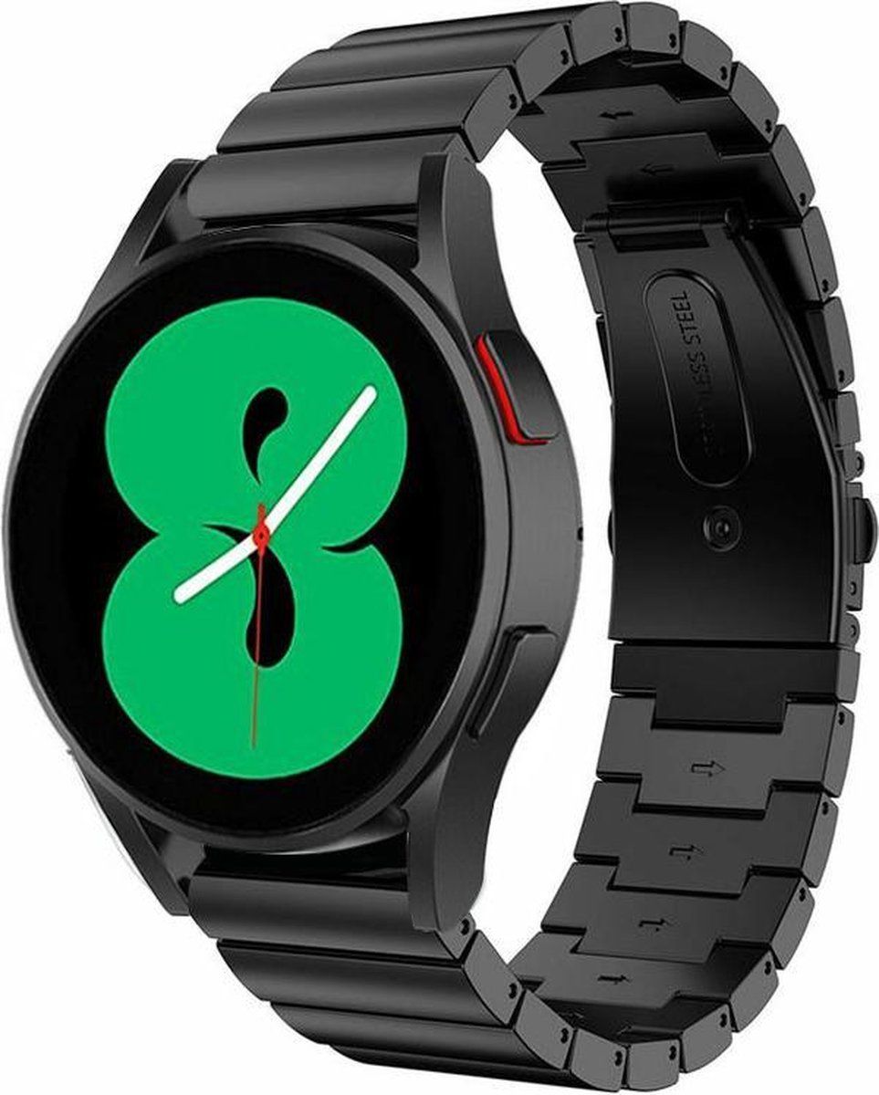 Strap-it Samsung Galaxy Watch 4 - 40mm metalen bandje - zwart