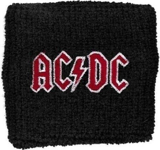 AC/DC Logo - Wristband Zweetbandje zwart Katoen