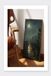 Merkloos / Sans marque Ro-Wi print & sign Regendruppels Poster - Steden Posters - Raam - Nacht - Maan - Stad - Passe-Partouts Effect - Wanddecoratie Slaapkamer - 180 gram papier - B6926WV - Formaat 60 x 90cm