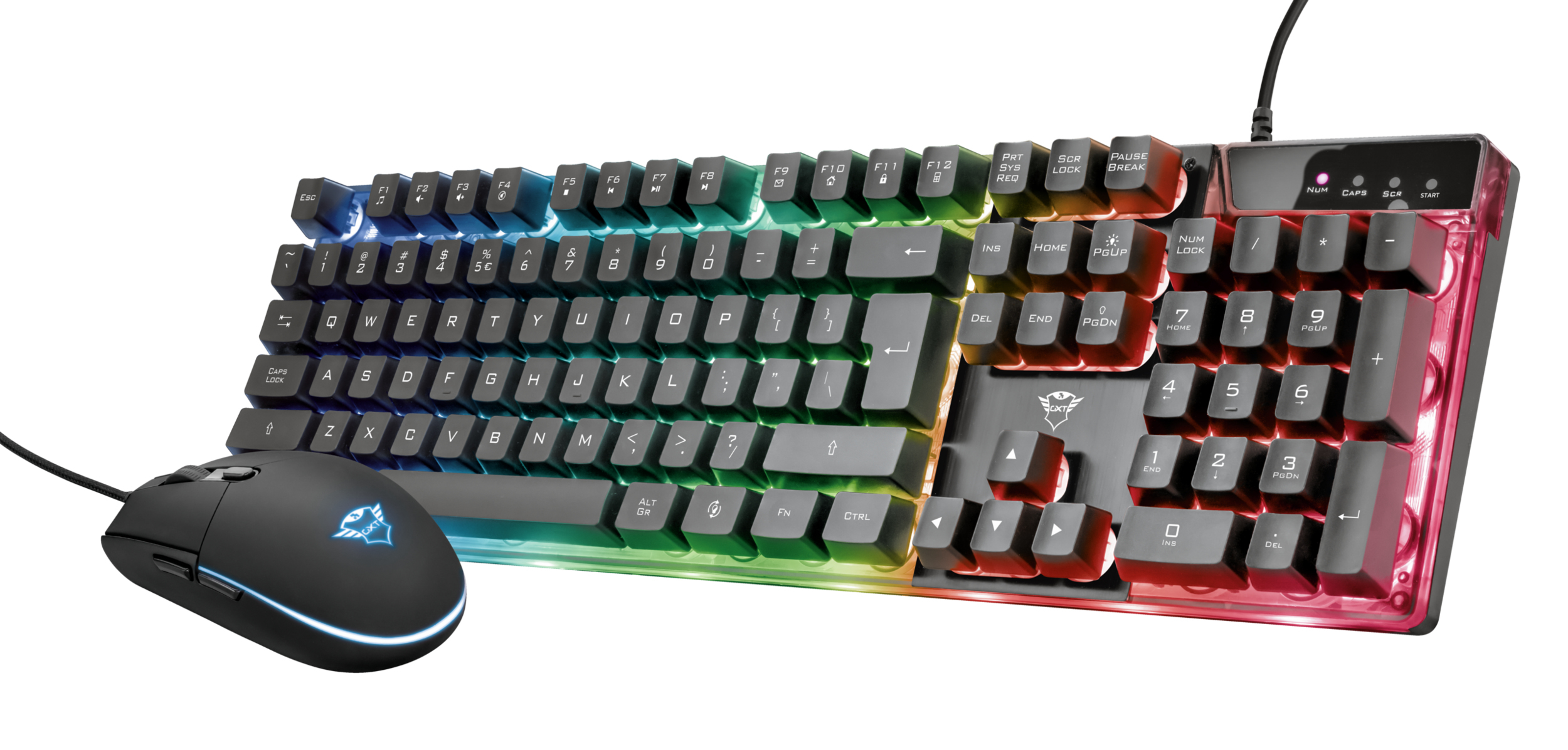 Trust GXT 838 Azor Gaming Keyboard & Mouse Combo - QWERTY - Black
