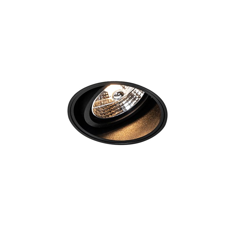 QAZQA Impact 70 - Moderne Trimless Inbouwspot - Zwart - Ø 98 mm