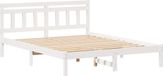 vidaXL Bedframe Wit 160 x 200 cm Massief Grenenhout