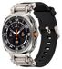Wigento Samsung Smartwatch-band voor Samsung Galaxy Watch Ultra 47mm, siliconen met titanium sluiting