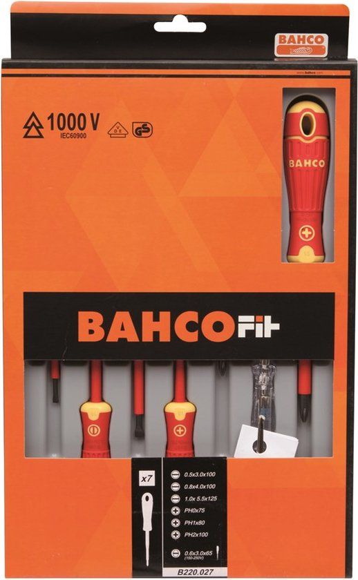 BahcoFit VDE Screwdriver Set 7-piece SL/PH