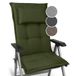 Beautissu HighLux HL Tuinkussen Hoge Rug Kussen 120x50x7cm Outdoor Zitkussen voor Tuinstoel Donker Groen