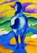 Your Decoration B.V. Kunstdruk Franz Marc - Blaues Pferd II 70x100cm
