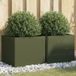 Maison Exclusive - Jardinières, 2 pièces, vert olive, 42x40x39 cm, acier